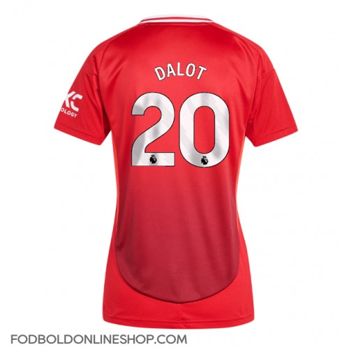 Manchester United Diogo Dalot #20 Hjemmebanetrøje Dame 2024-25 Kortærmet